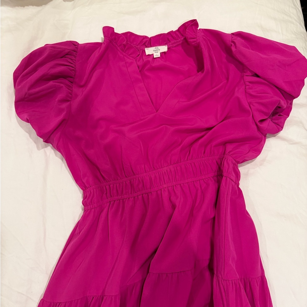 Entro Fuchsia Ruffled Dress - Picture 3 of 3